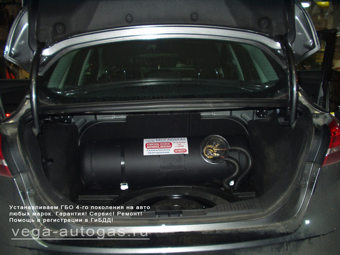 Установка ГБО ALPHA и 65 литрового баллона на новый Ford Focus 1.6