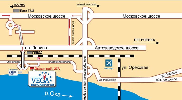 Схема проезда к Вега-Автогаз