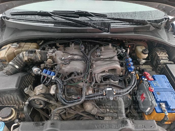 2 газовые рампы OMVL, установка на Киа Соренто 2005 г.в., 3.4 л., 195 л.с., пробег 188 150 км., тороидальный баллон 74 литра, сзади, под кузовом, ВЗУ под задним бампером, Нижний Новгород, Дзержинск