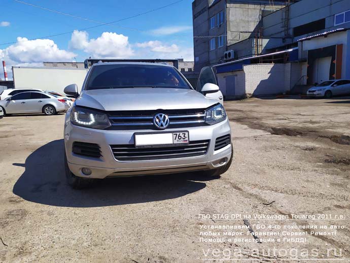 ГБО STAG DPI на Volkswagen Touareg 2011 г.в., 3.6 л., 249 л.с., код двигателя: CMTA, АКПП., пробег 148 149 км., миниВЗУ в лючке бензобака, тороидальный баллон 53 литра в багажнике, Н.Новгород, Дзержинск